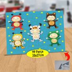 2147523050 Neşeli Hayvan Kostümleri 99 Parça Puzzle Yapboz Tablo