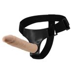21,5 cm Belden Bağlamalı Kıkırdaklı Bükülebilir İçi Dolu Strapon Penis - Adres Medikal