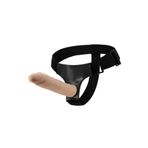 21,5 cm Belden Bağlamalı Kıkırdaklı Bükülebilir İçi Dolu Strapon Penis