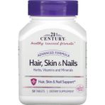 21ST Century Hair Vitamin Skin & Nails Advanced Formula 50 Tablets (INOSITOL+PABA+BİOTİN+B12)
