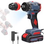 21V 2in1 Lityum Matkap Elektrikli Tornavida Çok Fonksiyonlu Elektrikli Alet 55Nm Tork Fırçasız Motor Ev Aletleri için Pratik Tornavida Mobilya Montajı Otomotiv Elektroniği Tamiri Doomun