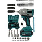 21V Çift Akülü Şarjlı Matkap 1100 Nm Torklu Somun Sıkma Sökme d-793923
