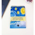 21x14Cm Üstten Spiralli Sketch Book - Eskiz Defteri - Siyah Sayfa - 260 Gr - 56 Yaprak