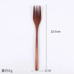 22.5 cm No Line Çatal Tahta Kaşık Çatal Bıçak Çubuklarını Set Yaratıcı Japon Sofra Seti Düz Renk Gıda Sınıfı Güvenlik Çevre Koruma (Yurt Dışından)