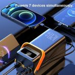 22.5W Hızlı Şarj 60000MAH Güç Bankası Taşınabilir Şarj Cihazı USB C Powerbank - Açık Mavi