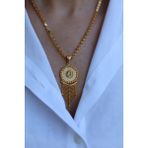 22 Ayar Altın Dorika Çerçeve Detaylı Sallantılı Kolye Ucu