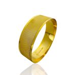 22 Ayar Altın Kaplama 64 Boy 2 Cm Düz Gümüş Bilezik