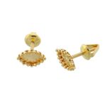22 Ayar Altın Tasarım Çivi Küpe