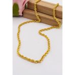22 Ayar Altın Zincir 3 MM Halat Altın Zincir 55 CM Kadın Kolye LZNC1018