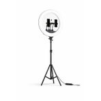 22 İnç Profesyonel Ring Light – 3 Telefon Tutuculu, 3 Işık Modlu, Kademesiz Parlaklık Ayarlı, Çift USB Çıkışlı, 5m Uzaktan Kumandalı, Metal Tripodlu LED Stüdyo Aydınlatma Sistemi