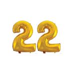 22 Yaş Sayı Folyo Balon Gold 40 İnç 100 cm