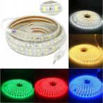220 Volt Hortum Şerit Led Mavi 10 Metre 220V Led Aydınlatma + Fiş(10M)