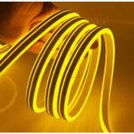 220 Volt Neon LED Tak Çalıştır 6X12MM Esnek Hortum LED Suya Dayanıklı Şerit Aydınlatma - 5 m - Amber