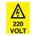 220 Volt Uyarı Tabelası - 35x50 Alüminyum Kompozit Panel - VOL20