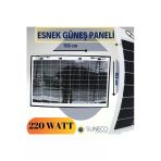 220 Watt 12 Volt Yarı Esnek Güneş Paneli Half Cut Monokristal Solar Güneş Paneli Karavan Tekne