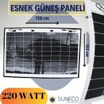 220 Watt Yarı Esnek Güneş Paneli Half Cut Monokristal Solar Güneş