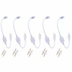 220V Neon Led Hortum Fişi 5’Li Set Ip65 Uyumlu Led Hortum Güç Kablosu Tak Çalıştır Neon Led Bağlantı Fişi Vitrin