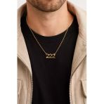 222 Şans Sayısı Altın Renk Zincir Kolye Unisex Minimal Tasarım
