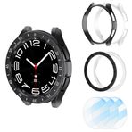 【2+2+3'lü Paket】Jomitvp Samsung Galaxy Watch 6 43 mm Ekran Koruyucu ve Kılıf Seti, bir dizi ters çevrilebilir dış halka, buğu önleyici ve çizilmez temperli cam koruyucu film seti ile birlikte gelir