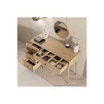 2254 ROSE AYNALI (AHŞAP AYAKLI)MDF PROFİL ÇERÇEVELİ 4 ÇEKMECELİ 120 CM MAKYAJ MASASI SEPET-YUNUS