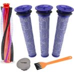 225MM Yumuşak Rulo Temizleyici Kafa Fırça Çubuğu Silindir Uç Kapağı ve Ön Filtreler Için Yedek Dyson V6 DC59 DC62 SV03 (Yurt Dışından)