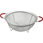 22CM Tel Sepet Metal Süzgeç Silikon Kılıflı Kulp Metal Çerçeve - Ayak (4767) - MCT6622-8933 - Renkli