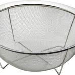 22CM TEL SEPET METAL SÜZGEÇ SİLİKON KILIFLI KULP METAL ÇERÇEVE - AYAK-Findit