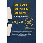 22lik Puzzle Poster Resim Çerçevesi PVCli Postersiz Resimsiz Çerçeve (Eskitme Altın, 50x70)