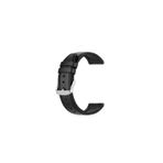 22mm Fosil Fs4657 Siyah Renk Hakiki Deri Silikon Kaplama Saat Kordonu Kayışı 46mm