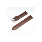 22mm Kahverengi Croco Bombeli Deri Saat Kayışı Kordonu 22x20