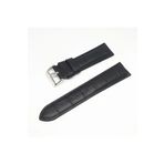 22Mm Marka Siyah Croco Hakiki Deri Saat Kordonu
