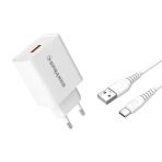 22W Usb-A Başlık - Type-C Data Ve Şarj Usb Kablosu