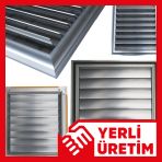 22X22 Cm Banyo Havalandirma Aluminyum Parlak Krom Menfez - Ucretsız Kargo! Olculer Distan Disadir