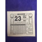 23 Ekim 2001 Takvim Yapragi - Nostalji Koleksiyonluk Takvim Yapragi B