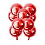 23 Nisan 29 Ekim Türk Bayrak Temalı Folyo Balon 45 Cm 10 Adet