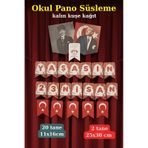 23 Nisan Okul Pano Süsleme Seti Yaşasın 23 Nisan Afiş & Bayraklı Süs Kalın Kuşe Kağıt Standart