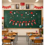 23 Nisan Süsleri Özel Kesim Banner 23 Nisan Hediyelik Bayrak Oynayan Çocuklar
