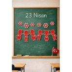 23 Nisan Süsleri Özel Kesim Banner 23 Nisan Hediyelik Elele Tutuşan Çocuklar 3 metre led