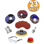 23 Parça Spiral Taşlama Diski Seti, Metal ve Inox Kesim, Zımpara ve Flap Diskleri - Seçenek 1