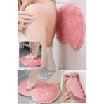 23 X 30 Cm Silikon Vantuzlu Banyo Masaj Pedi Sırt Ayak Fırçası Duvara Fayansa Yapışan Lif Kesesi