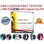 230 Mah Twox Q12 Akilli Cocuk Saat Telefon Batarya - Pil 3.7V 230Mah 582728 Pil