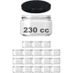 230 Ml Metal Siyah Kapaklı 230 Cc Cam Konserve Kavanoz 18 Adet