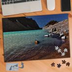 233 Mavi Deniz Kıyısında Taşlar 240 Parça Puzzle Yapboz Tablo