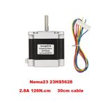 23HS5628 Nema 23 Step Motor 12,6 Kg.cm 1,8 Derece 2.8A