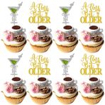 24 Adet A Tini Bit Older Doğum Günü Pasta Dekorasyonu Espresso Martini Pasta Dekorasyonu Küçük Doğum Günü Cupcake Toppers Weenies Tinies Martini Bekarlığa Veda Parti Pasta Dekorasyonu Altın