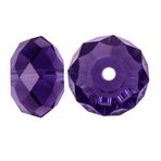 24 adet Adabele Avusturya 10 mm Yönlü Bol Rondelle Kristal Boncuklar Mor Kadife Ara Parça 5040 Swarovski Kristalleri Preciosa SS1R-1027 ile Uyumlu