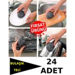 24 Adet Bulaşık Teli Ovma Teli Ekonomik Toptel Sürtme Teli