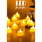 24 Adet Led Mum Tealight Mini Dumansız Pilli Alevli Dekoratif Yapay Mum Işıldak Beyaz 1036-2 Beyaz