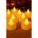 24 Adet Sarı Işıklı Led Mum El Mumu Tealight Piller Dahil Kullanıma Hazır