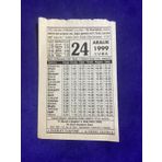 24 Aralik 1999 Takvim Yapragi - Nostalji Koleksiyonluk Takvim Yapragi